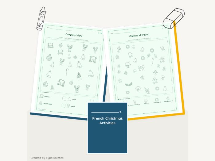 French Christmas Activities | 22 Sheets