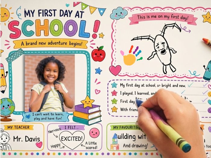 First and last day fun memory sheets