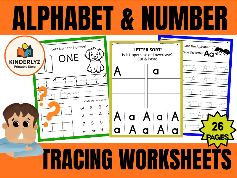 Alphabet & Number Tracing Worksheets