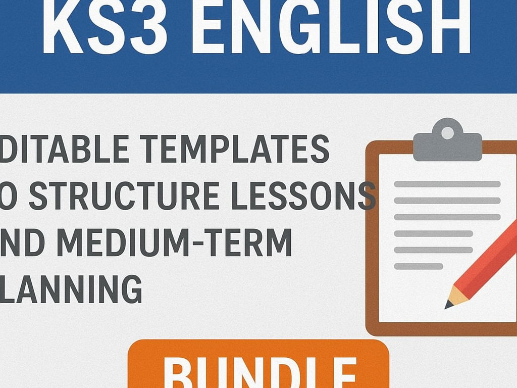 KS3 English - Editable templates to structure lessons and medium planning