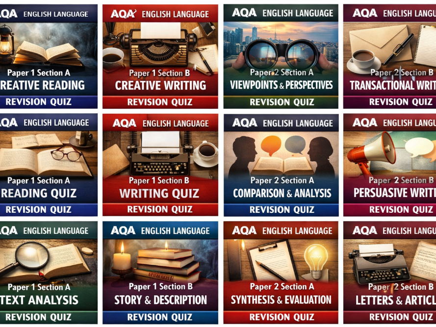 AQA English Language Paper 1 Section B Revision and Retrieval Quiz 3