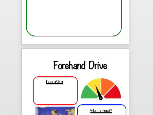 Table Tennis Resource Sheets