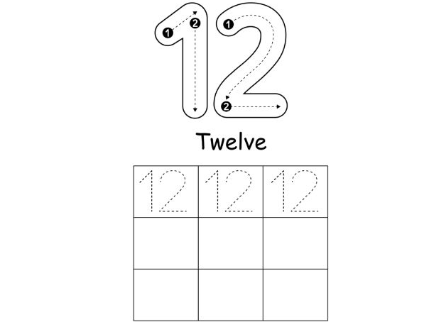 Worksheet Activity for Kindergarten - Tracing Numbers 1 to 20