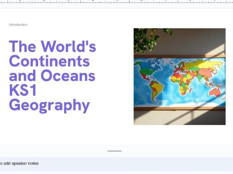 The World's Continents and Oceans - KS1 Geography Assembly/Lesson - Powerpoint
