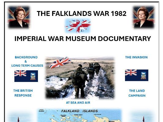 THE FALKLANDS WAR - IMPERIAL WAR MUSEUM DOCUMENTARY QUESTIONS & RESEARCH TASK