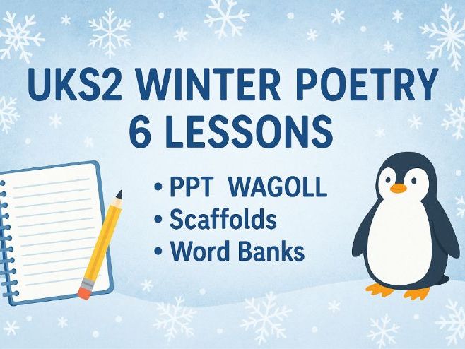 Winter Snow Poetry Unit for Y5/6