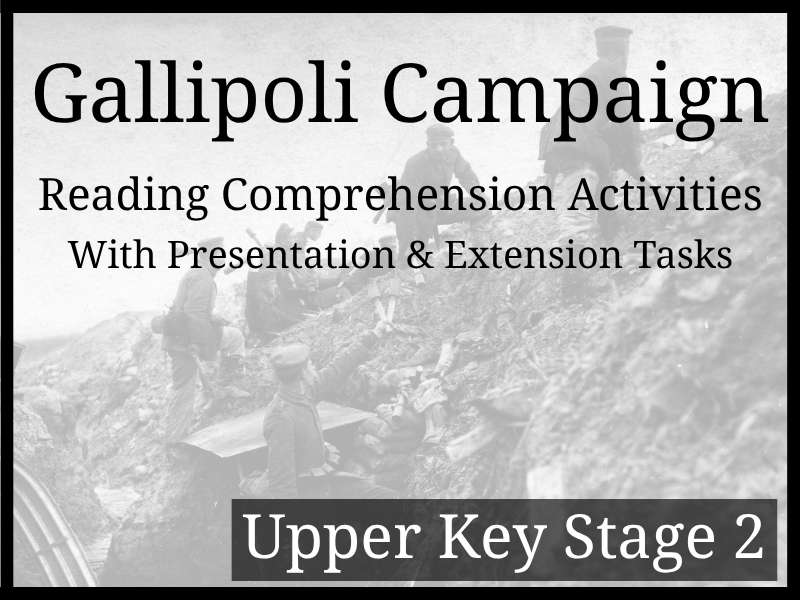 Gallipoli Campaign Reading Comprehension Activities | Year 5 & Year 6 | UKS2