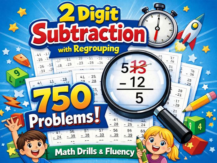 2 Digit Subtraction with Regrouping