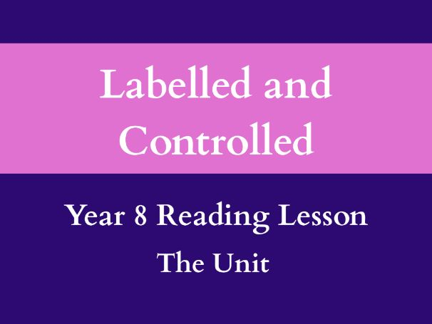 The Unit — Reading Lesson | Control, Safety & Freedom | Year 8 (KS3)