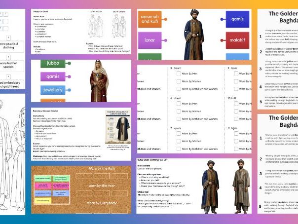 KS2 non-European Societies - The Golden Age of Baghdad: Fashion Lesson Pack