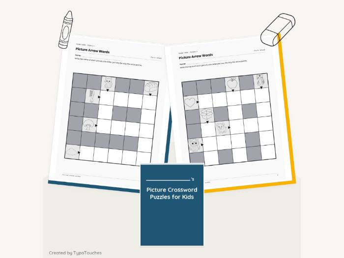 Picture Crossword Puzzles | 10 No-Prep Sheets