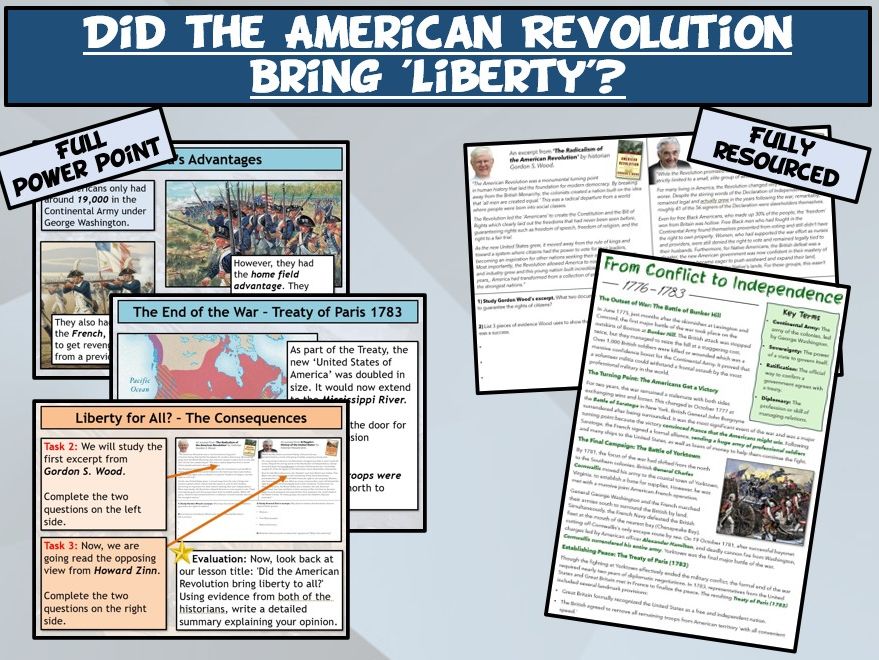 KS3 Revolutions - Did the American Revolution Bring 'Liberty'?