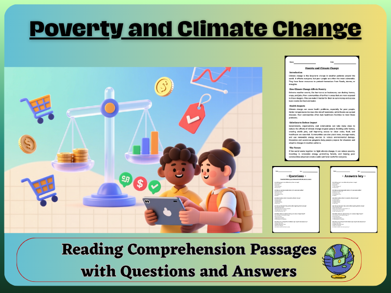 Poverty and Climate Change: Reading Comprehension – Fun, Interactive & Ready-to-Print