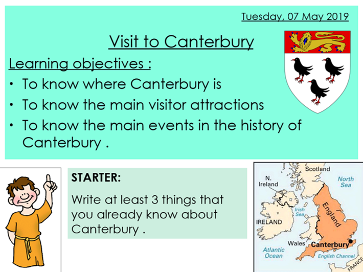 Canterbury Trail - Fieldtrip trail booklet and two lessons