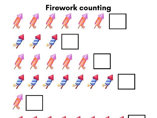 Bonfire Night Counting to 10 & Missing Numbers | Fireworks Number Line | EYFS Maths