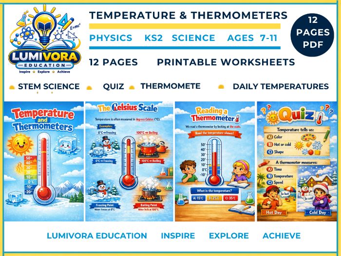 KS2 Science | Temperature & Thermometers STEM Workbook (Ages 7–11)
