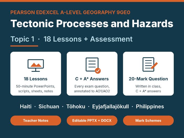 Tectonic Hazards: 18 Edexcel A-level Lessons