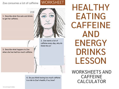 PSHE Healthy Eating Caffeine and Energy Drinks Lesson (UK)