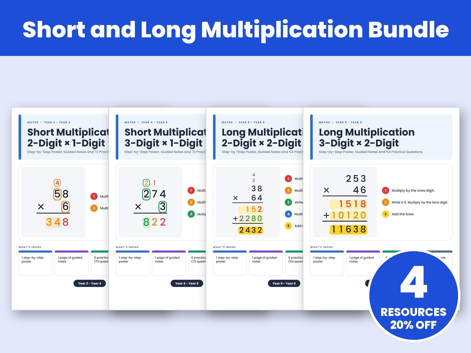 Short and Long Multiplication Bundle