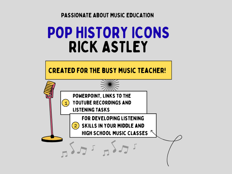Iconic Artist of Pop History - Rick Astley. KS3 and KS4
