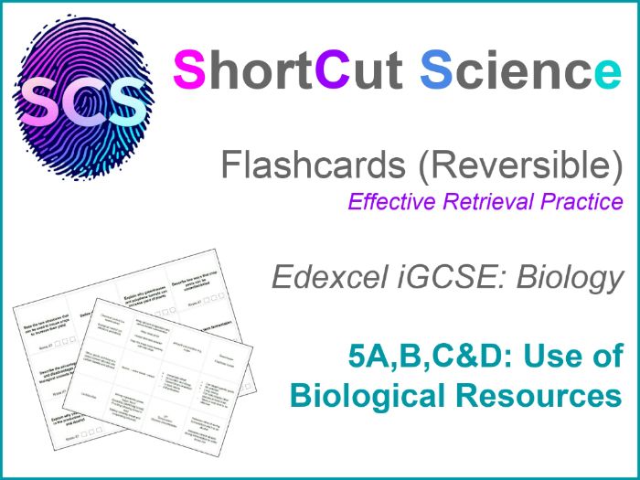 Flashcards Bio IGCSE Edexcel: Use of Bio Resources