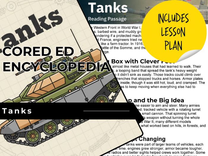 Tanks Reading Comprehension Passage - Cored Ed Encyclopedia
