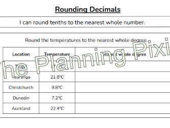 Rounding tenths to the nearest whole number