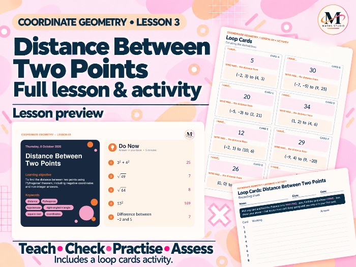 Distance Between Two Points | Lesson & Activity