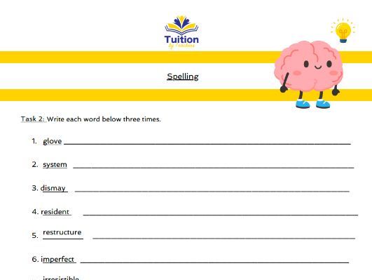 22. Year 4 - Creative Writing & Spelling