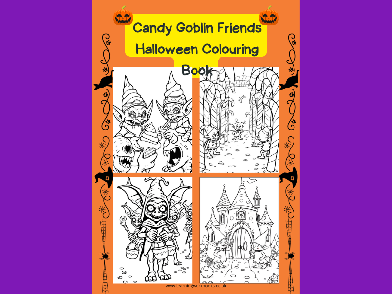 Candy Goblin Friends Halloween Colouring Book