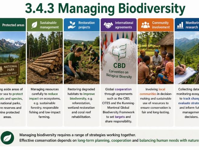 iAL Edexcel Geography - Topic A2 Biodiversity Under Threat  - 3.4.3 Managing Biodiversity