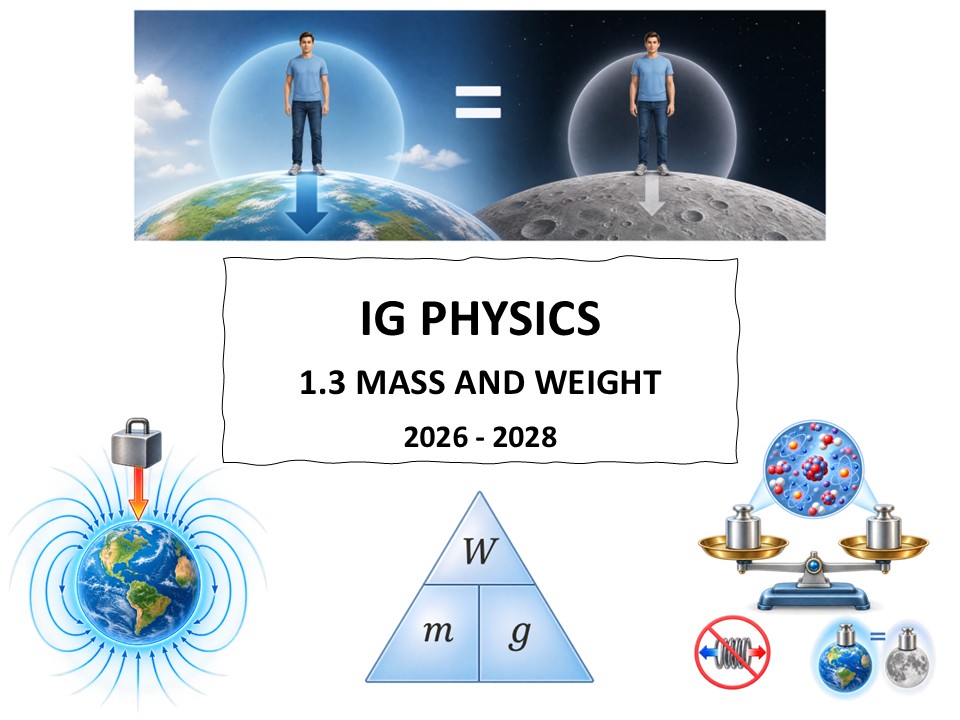 IG Physics 1.3 Mass and weight