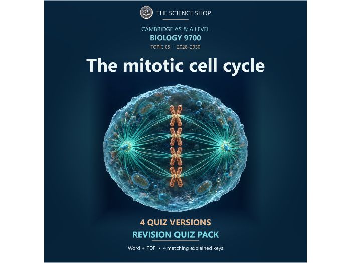 The mitotic cell cycle | Cambridge AS Biology 9700 | 4 Revision Quizzes