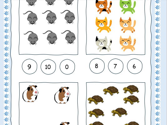 Counting within 10 (pets theme)