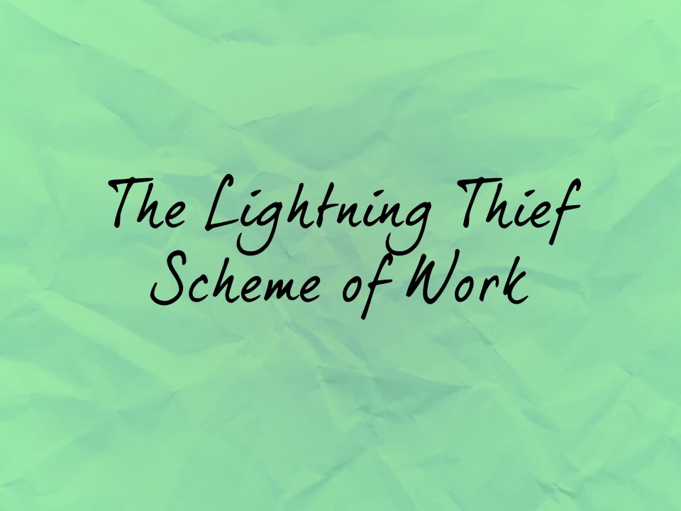 The Lightning Thief Scheme Of Work Teaching Resources