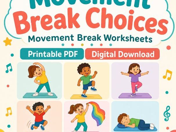 Movement Break Choice Activity Pages