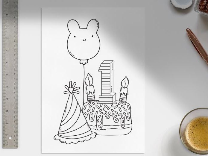 Birthday Colouring Sheets