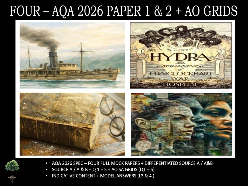 FOUR - AQA PAPER 1 & 2 | 2026 FULL MOCKS |  AO GRIDS