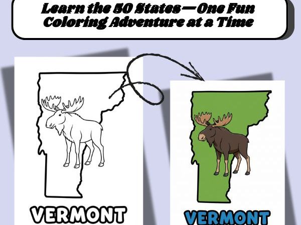 50 U.S. States Coloring Adventure Maps