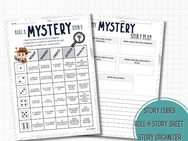 Roll a Mystery story – ESL Roll the Dice Speaking & Writing Activity | Creative Writing Game