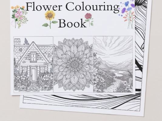 Flowers Colouring Book - 40 Pages!