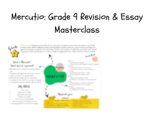 Mercutio – Grade 9 Character Essay Plan and Vocabulary | Romeo and Juliet GCSE