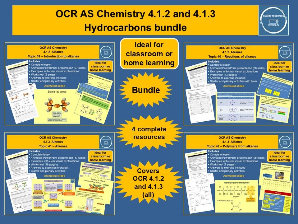 Hydrocarbons bundle OCR AS Chemistry