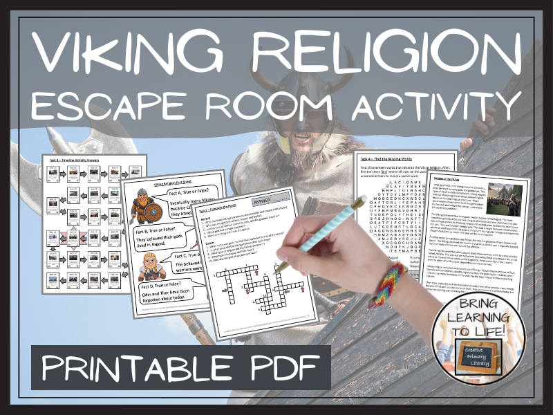 Viking Religion Escape Room Activity