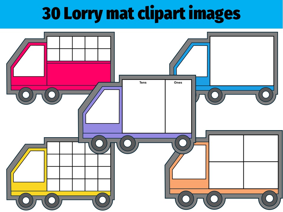 Lorry Mats Clipart – For Learning & Creative Activities