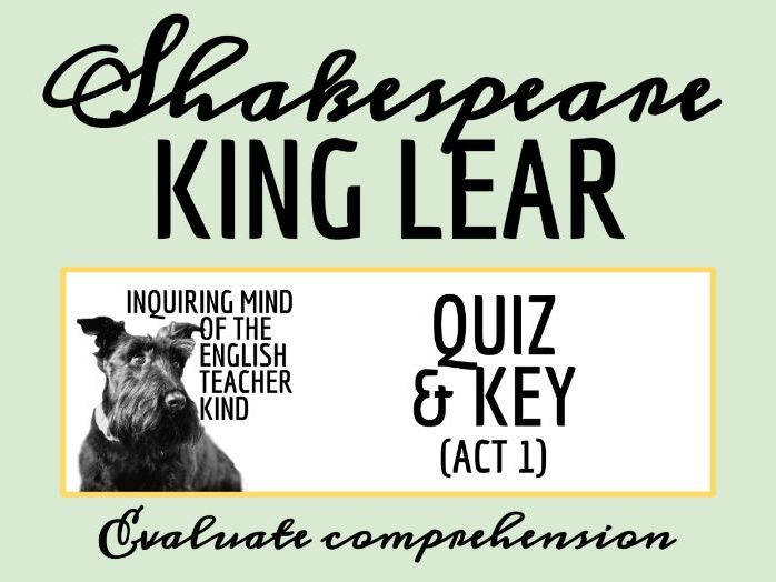 King Lear Act 1 Quiz and Answer Key