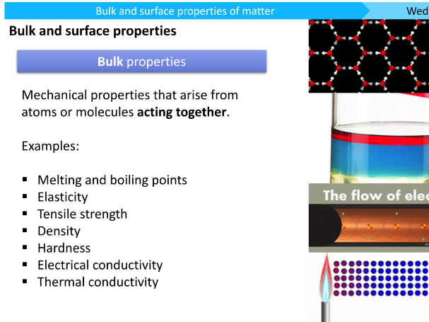 C2 L12: Bulk and Surface Properties of Matter (Nanoparticles and Bulk Materials)