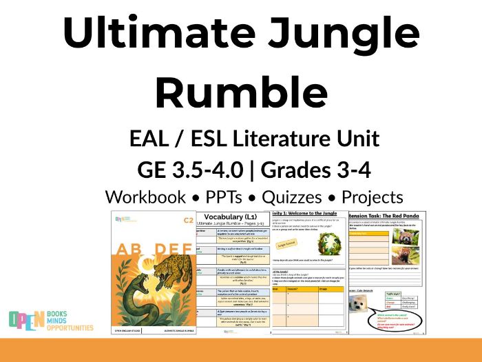 Ultimate Jungle Rumble – EAL Fiction Literature Unit (GE 3.5–4.0)