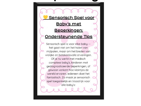 Sensorisch Spel Gids voor Baby’s met Extra Ondersteuningsbehoeften | A5 Boekje