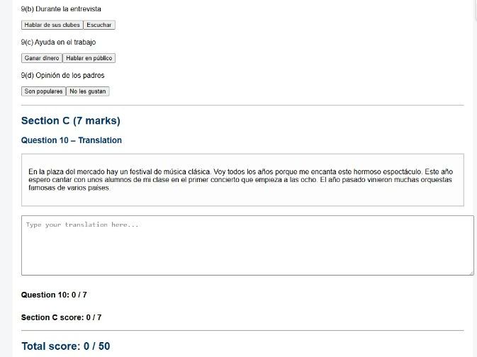 GCSE Spanish Reading – 1SP0/3H june 2022